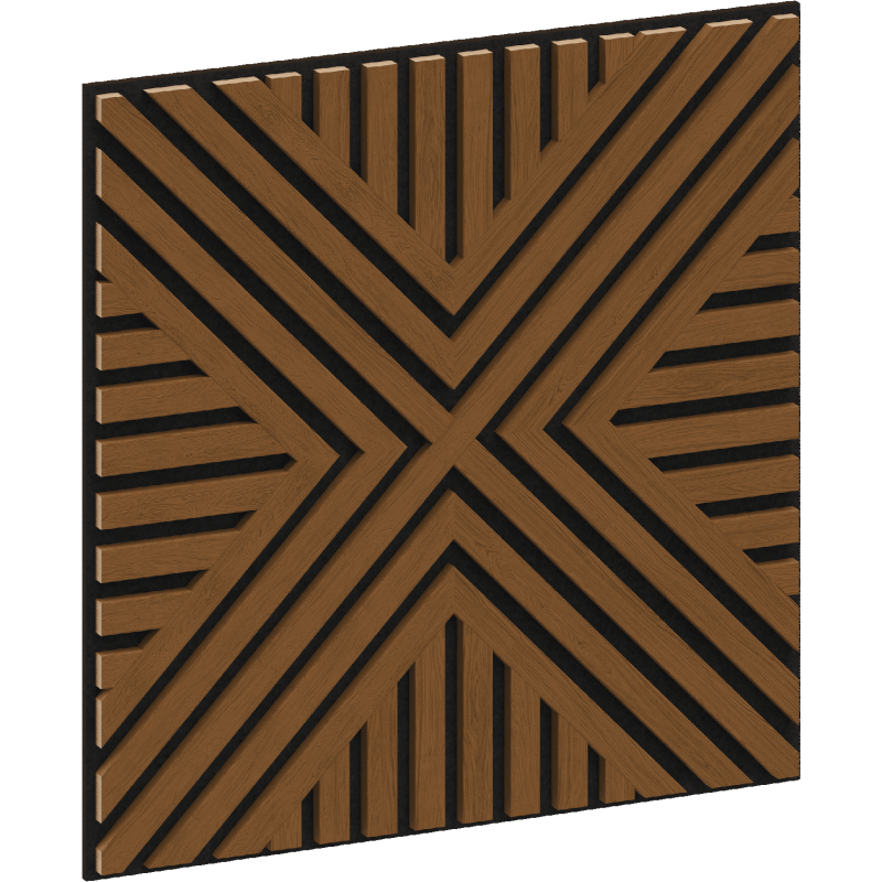 Mexen Linea 06 panel ścienny akustyczny 60 x 60 cm (4szt.), filc 9 mm, fornir techniczny, Dąb Natural - S110-60607-06-042