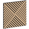 Mexen Linea 08 panel ścienny akustyczny 60 x 60 cm (4szt.), filc 9 mm, fornir techniczny, Bielony Dąb - S110-60607-08-040