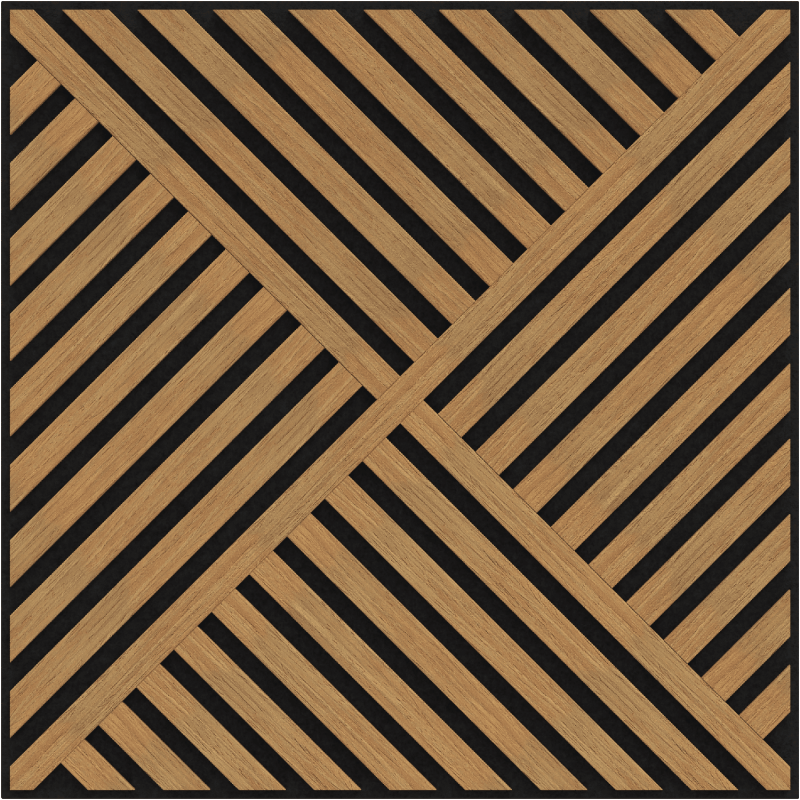 Mexen Linea 08 panel ścienny akustyczny 60 x 60 cm (4szt.), filc 9 mm, fornir techniczny, Dąb Classic - S110-60607-08-041
