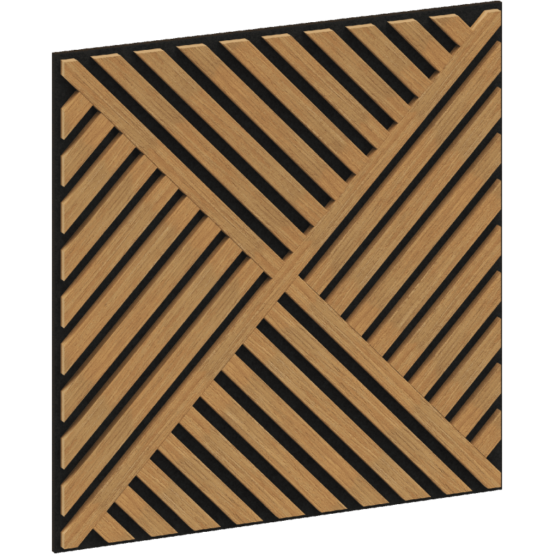 Mexen Linea 08 panel ścienny akustyczny 60 x 60 cm (4szt.), filc 9 mm, fornir techniczny, Dąb Classic - S110-60607-08-041