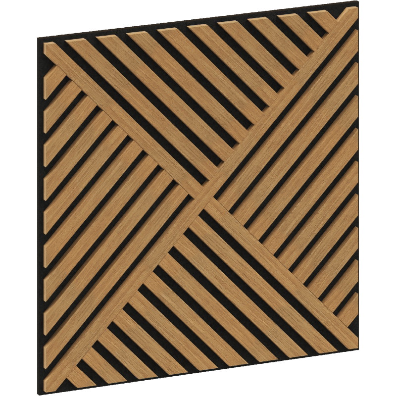 Mexen Linea 08 sienas akustiskais panelis 60 x 60 cm (4 gab.), filcs 9 mm, tehniskais finieris, Classic ozols