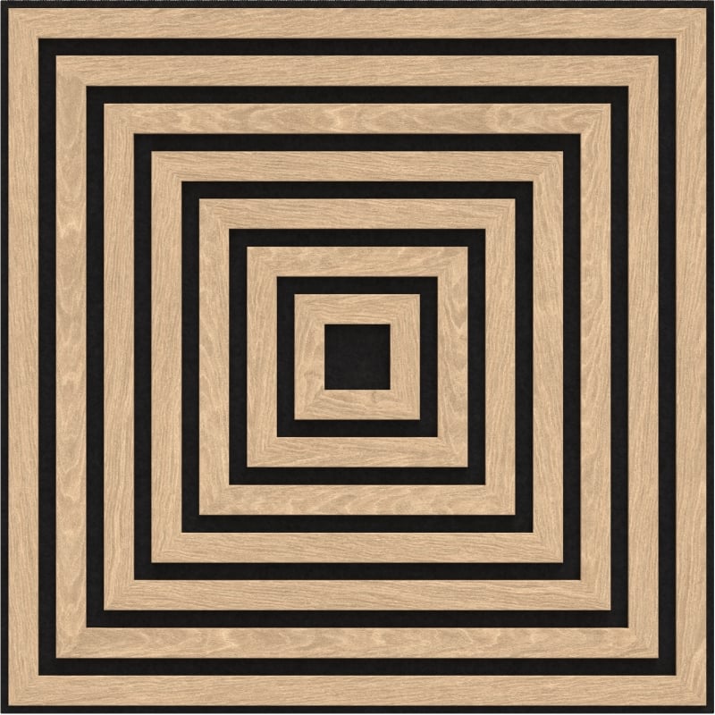 Mexen Linea 13 akustični stenski panel 60 x 60 cm (4 kosi), filc 9 mm, tehnični furnir, beljeni hrast - S110-60607-13-040