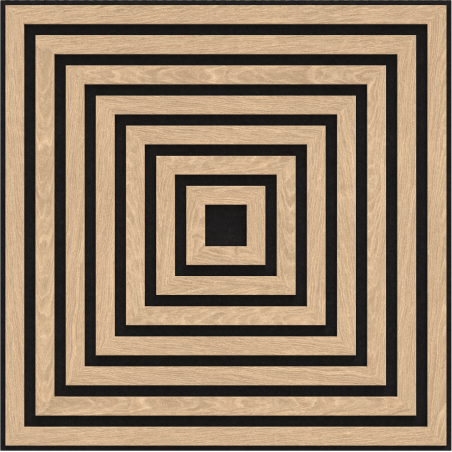 Mexen Linea 13 akustični stenski panel 60 x 60 cm (4 kosi), filc 9 mm, tehnični furnir, beljeni hrast - S110-60607-13-040