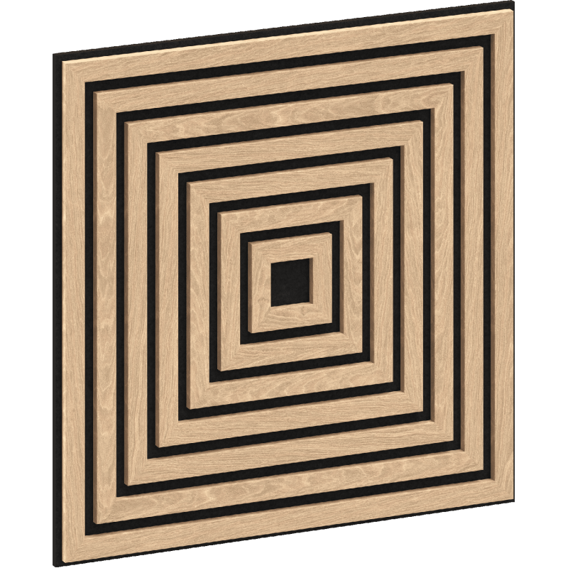 Mexen Linea 13 panel ścienny akustyczny 60 x 60 cm (4szt.), filc 9 mm, fornir techniczny, Bielony Dąb - S110-60607-13-040