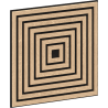 Mexen Linea 13 panel ścienny akustyczny 60 x 60 cm (4szt.), filc 9 mm, fornir techniczny, Bielony Dąb - S110-60607-13-040