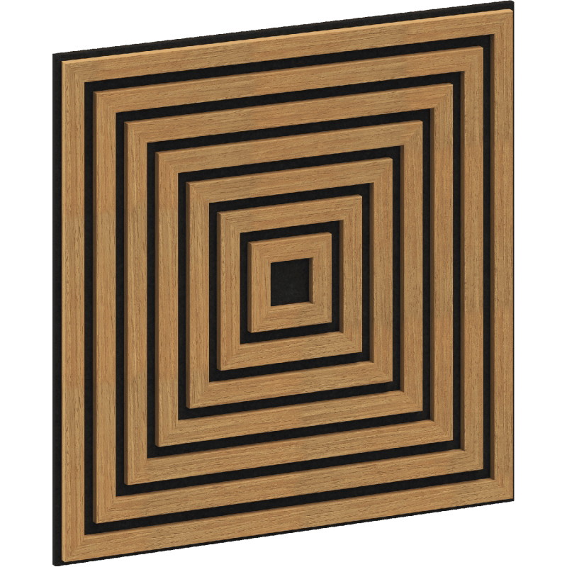 Mexen Linea 13 panel de pared acústico 60 x 60 cm (4 piezas), fieltro 9 mm, chapa técnica, Roble Classic - S110-60607-13-041