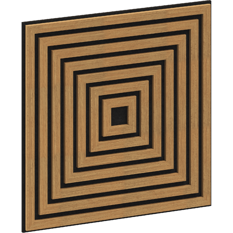 Mexen Linea 13 panel ścienny akustyczny 60 x 60 cm (4szt.), filc 9 mm, fornir techniczny, Dąb Classic - S110-60607-13-041