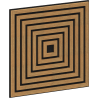 Mexen Linea 13 akustična stenska plošča 60 x 60 cm (4 kosi), filc 9 mm, tehnični furnir, Classic hrast - S110-60607-13-041