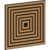 Mexen Linea 13 panneau mural acoustique 60 x 60 cm (4 pièces), feutre 9 mm, placage technique, Chêne Classique