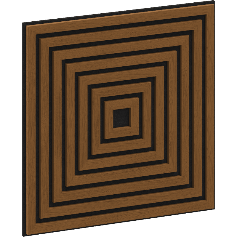 Mexen Linea 13 panel ścienny akustyczny 60 x 60 cm (4szt.), filc 9 mm, fornir techniczny, Dąb Natural - S110-60607-13-042