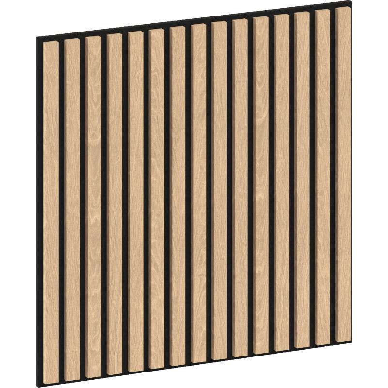 Mexen Linea 15 painel de parede acústico 60 x 60 cm (4 peças), feltro 9 mm, folha técnica, Carvalho Branqueado