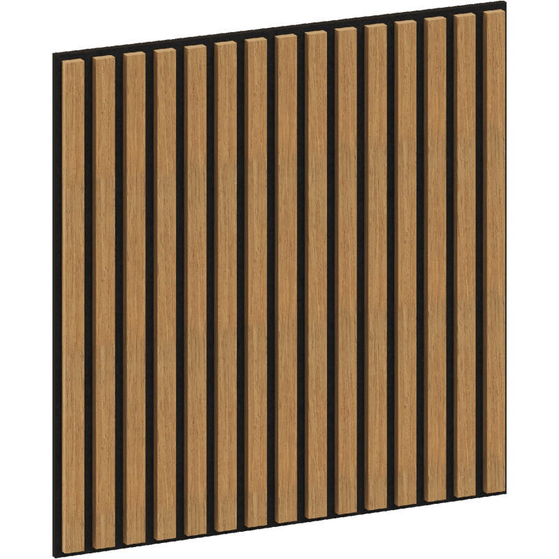 Mexen Linea 15 panneau mural acoustique 60 x 60 cm (4 pièces), feutre 9 mm, placage technique, Chêne Classique