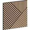 Mexen Linea 25 akustinen seinäpaneeli 60 x 60 cm (4 kpl), huopa 9 mm, tekninen viilu, Valkaistu Tammi - S110-60607-25-040