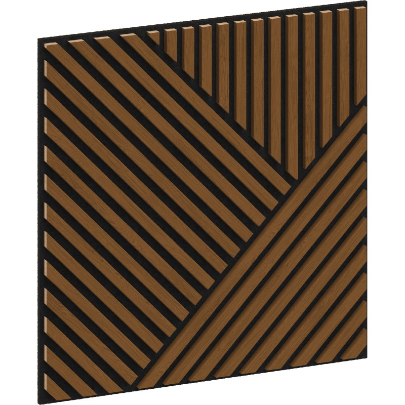 Mexen Linea 25 akustisks sienas panelis 60 x 60 cm (4gab.), filcs 9 mm, tehniskais finieris, Dabīgais Ozols - S110-60607-25-042