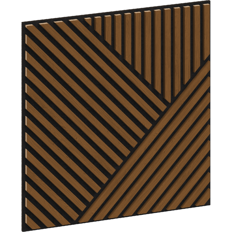 Mexen Linea 25 panel ścienny akustyczny 60 x 60 cm (4szt.), filc 9 mm, fornir techniczny, Dąb Natural - S110-60607-25-042