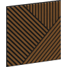 Mexen Linea 25 panel de pared acústico 60 x 60 cm (4 unidades), fieltro 9 mm, chapa técnica, Roble Natural - S110-60607-25-042