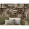 Mexen Linea 25 akustisk väggpanel 60 x 60 cm (4 st.), filt 9 mm, teknisk faner, Vitbetsad Ek - S110-60607-25-040