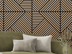 Mexen Linea 25 panel ścienny akustyczny 60 x 60 cm (4szt.), filc 9 mm, fornir techniczny, Bielony Dąb - S110-60607-25-040