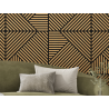 Mexen Linea 25 panneau mural acoustique 60 x 60 cm (4 pièces), feutre 9 mm, placage technique, Chêne Classic