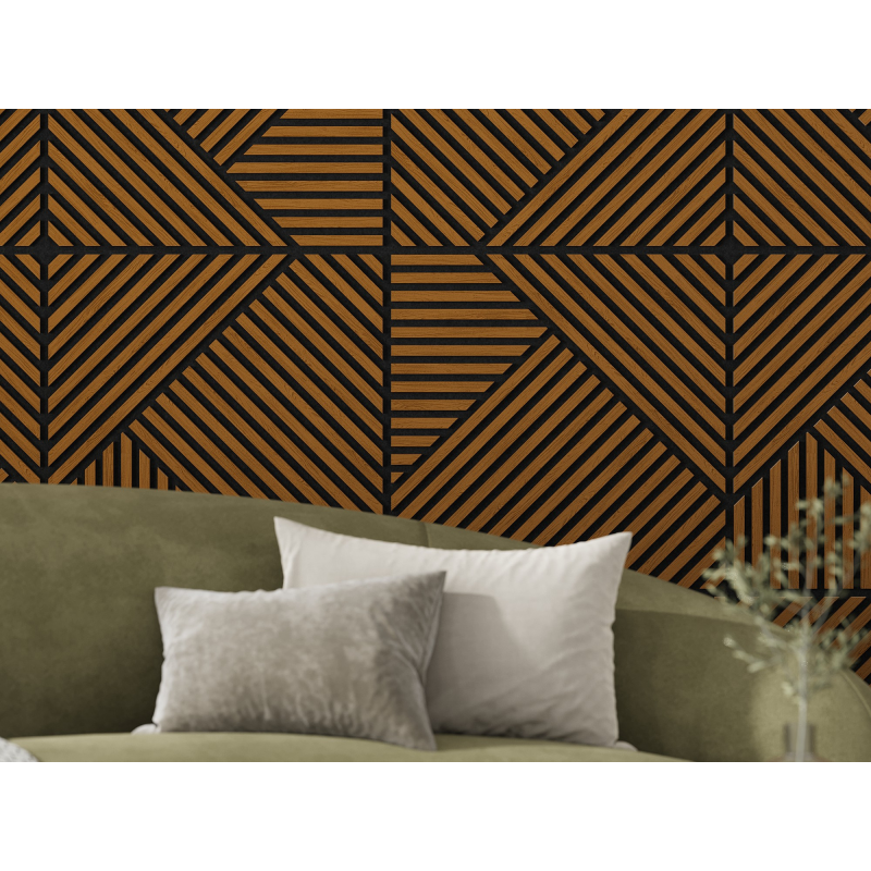 Mexen Linea 25 panel ścienny akustyczny 60 x 60 cm (4szt.), filc 9 mm, fornir techniczny, Dąb Natural - S110-60607-25-042
