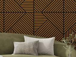 Mexen Linea 25 akustisk väggpanel 60 x 60 cm (4st), filt 9 mm, teknisk fanér, Naturlig Ek - S110-60607-25-042
