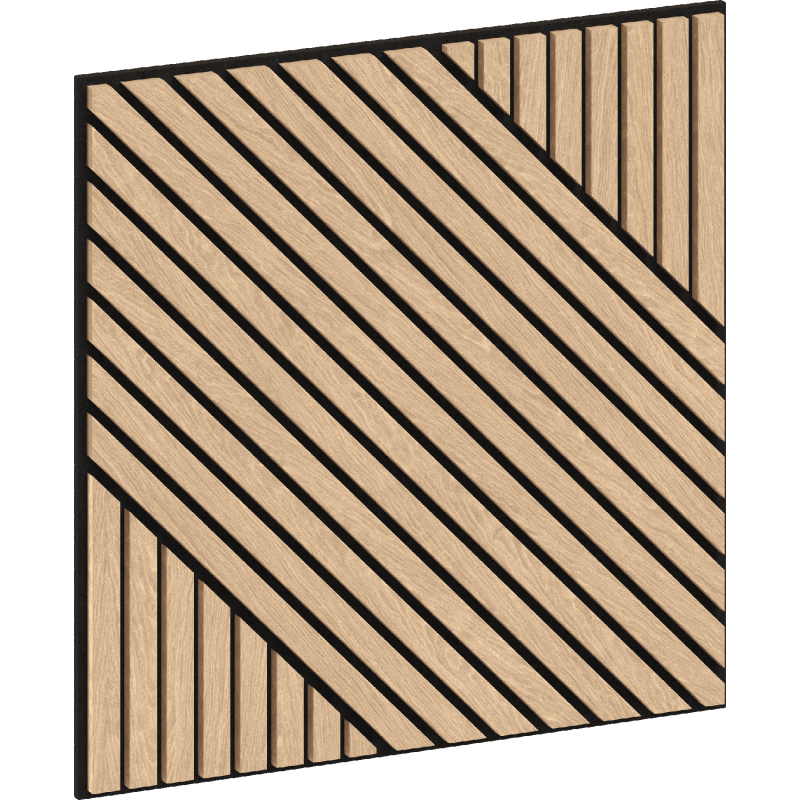 Mexen Linea 26 panel ścienny akustyczny 60 x 60 cm (4szt.), filc 9 mm, fornir techniczny, Bielony Dąb - S110-60607-26-040