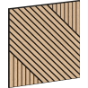 Mexen Linea 26 akustisks sienas panelis 60 x 60 cm (4 gab.), filcs 9 mm, tehniskais finieris, Balināts Ozols