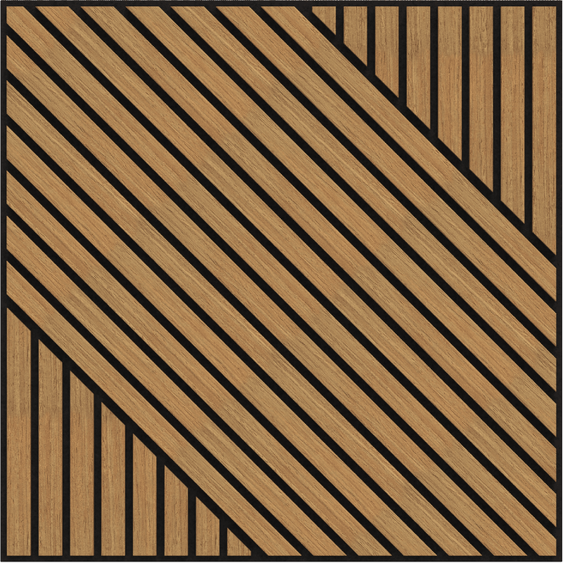 Mexen Linea 26 panel ścienny akustyczny 60 x 60 cm (4szt.), filc 9 mm, fornir techniczny, Dąb Classic - S110-60607-26-041