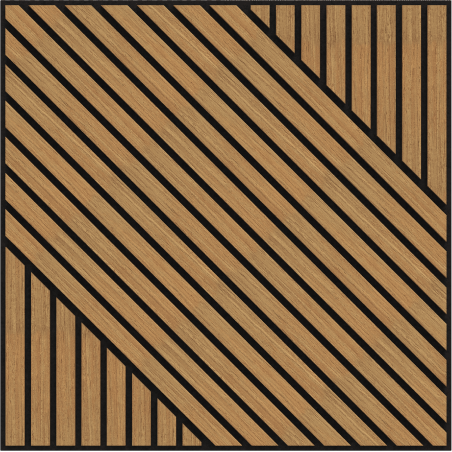 Mexen Linea 26 panel ścienny akustyczny 60 x 60 cm (4szt.), filc 9 mm, fornir techniczny, Dąb Classic - S110-60607-26-041