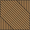 Mexen Linea 26 akustična stenska plošča 60 x 60 cm (4 kosi), filc 9 mm, tehnični furnir, Hrast Classic - S110-60607-26-041
