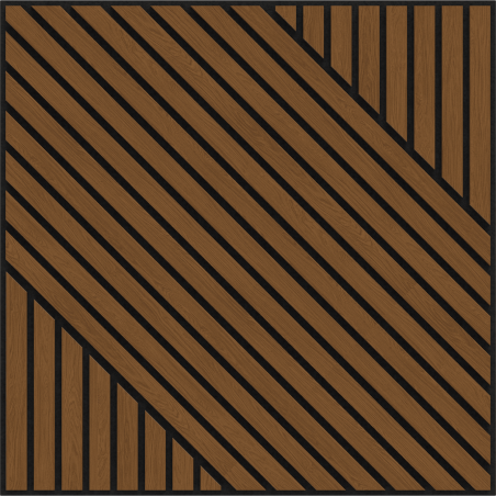 Mexen Linea 26 panel de pared acústico 60 x 60 cm (4 uds.), fieltro 9 mm, chapa técnica, Roble Natural - S110-60607-26-042