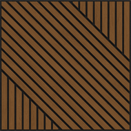 Mexen Linea 26 panel de pared acústico 60 x 60 cm (4 uds.), fieltro 9 mm, chapa técnica, Roble Natural - S110-60607-26-042