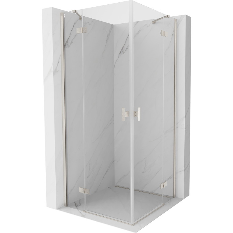 Mexen Mist-H Duo cabina de ducha abatible 70 x 70 cm, transparente, cromo - 8A5-070L-070P-01-00