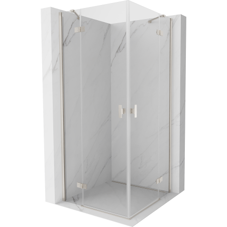 Mexen Mist-H Duo cabina de ducha abatible 70 x 70 cm, transparente, cromo - 8A5-070L-070P-01-00