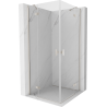 Mexen Mist-H Duo cabina de ducha abatible 70 x 70 cm, transparente, cromo - 8A5-070L-070P-01-00