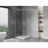 Mexen Mist-H Duo cabina de ducha abatible 70 x 70 cm, transparente, cromo - 8A5-070L-070P-01-00