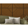 Mexen Linea 26 akustinen seinäpaneeli 60 x 60 cm (4 kpl), huopa 9 mm, tekninen viilu, Luonnontammi - S110-60607-26-042