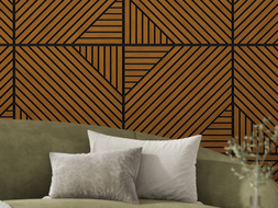Mexen Linea 26 panel ścienny akustyczny 60 x 60 cm (4szt.), filc 9 mm, fornir techniczny, Dąb Natural - S110-60607-26-042