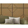 Mexen Linea 26 akustisk väggpanel 60 x 60 cm (4 st.), filt 9 mm, teknisk faner, Ek Classic - S110-60607-26-041