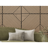 Mexen Linea 26 akustisk väggpanel 60 x 60 cm (4 st.), filt 9 mm, teknisk fanér, Vitkalkad Ek - S110-60607-26-040