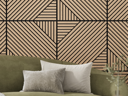Mexen Linea 26 panel ścienny akustyczny 60 x 60 cm (4szt.), filc 9 mm, fornir techniczny, Bielony Dąb - S110-60607-26-040
