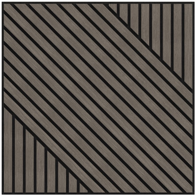 Mexen Linea 26 akustična stenska plošča 60 x 60 cm (4 kosi), filc 9 mm, tehnični furnir, Sivi hrast - S110-60607-26-043