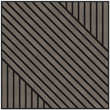 Mexen Linea 26 akustična stenska plošča 60 x 60 cm (4 kosi), filc 9 mm, tehnični furnir, Sivi hrast - S110-60607-26-043