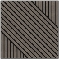 Mexen Linea 26 pannello acustico da parete 60 x 60 cm (4 pezzi), feltro 9 mm, impiallacciatura tecnica, Rovere Grigio