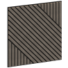 Mexen Linea 26 panel ścienny akustyczny 60 x 60 cm (4szt.), filc 9 mm, fornir techniczny, Szary Dąb - S110-60607-26-043