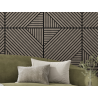 Mexen Linea 26 painel de parede acústico 60 x 60 cm (4 peças), feltro 9 mm, folheado técnico, Carvalho Cinzento