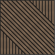 Mexen Linea 26 panel ścienny akustyczny 60 x 60 cm (4szt.), filc 9 mm, fornir techniczny, Ciemny Orzech - S110-60607-26-044