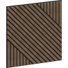 Mexen Linea 26 akustična stenska plošča 60 x 60 cm (4 kosi), filc 9 mm, tehnični furnir, Temen Oreh - S110-60607-26-044