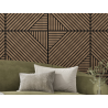 Mexen Linea 26 painel de parede acústico 60 x 60 cm (4un.), feltro 9 mm, folha técnica, Nogal Escuro - S110-60607-26-044