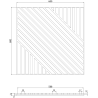 Mexen Linea 26 ακουστικό πάνελ τοίχου 60 x 60 cm (4τμχ.), τσόχα 9 mm, τεχνικό καπλαμά,